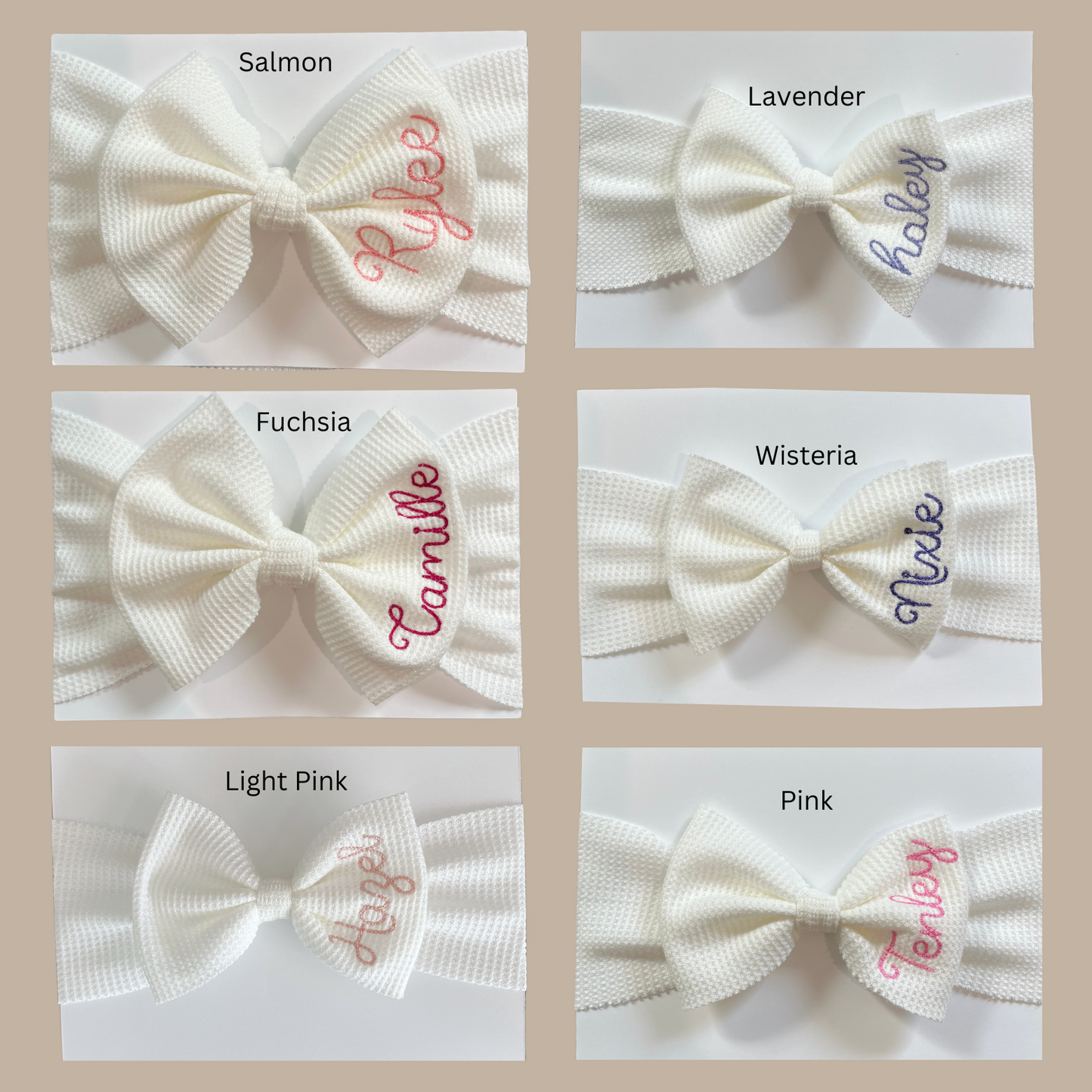 Monogram Baby Bow Headband
