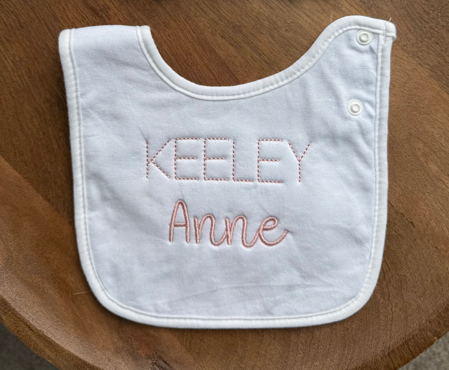 Personalized Embroidered Baby Bib with Name
