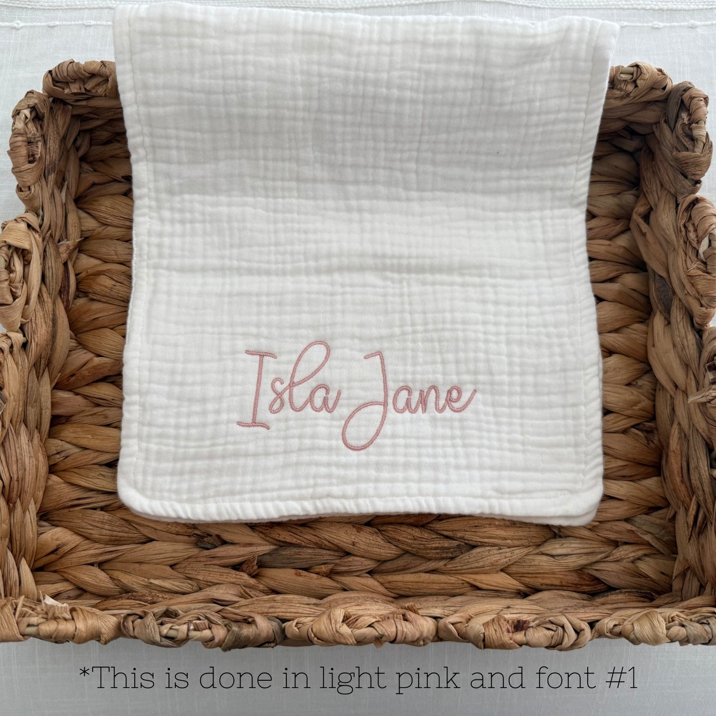 Custom Embroidered Baby Burp Cloth