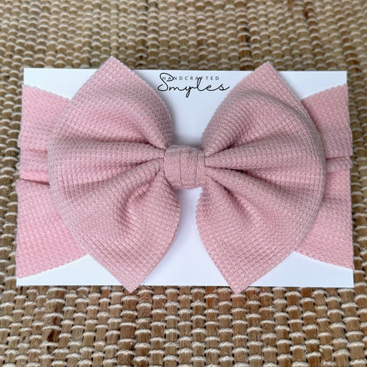 Personalized Pink Baby Headband Bow