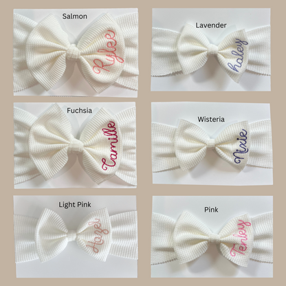 Monogram Baby Bow Headband