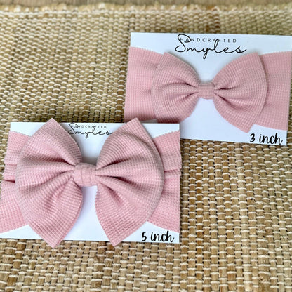 Personalized Pink Baby Headband Bow